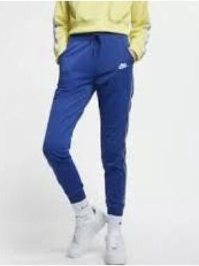 Nike Blue Track Pants with Yellow Piping